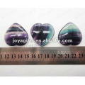 35MM Heart shape Purple Fluorite,high polished,high quality,natural heart shape stone